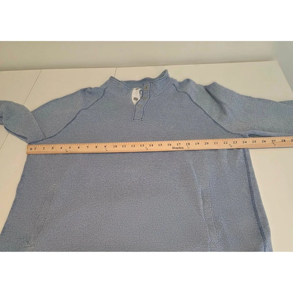 Tommy Bahama Cedar Springs Mens XL Blue Quarter Snap Pullover Sweater Mock Neck